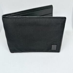 Gucci Black Nylon Leather Trim Bifold Wallet Made in Italy